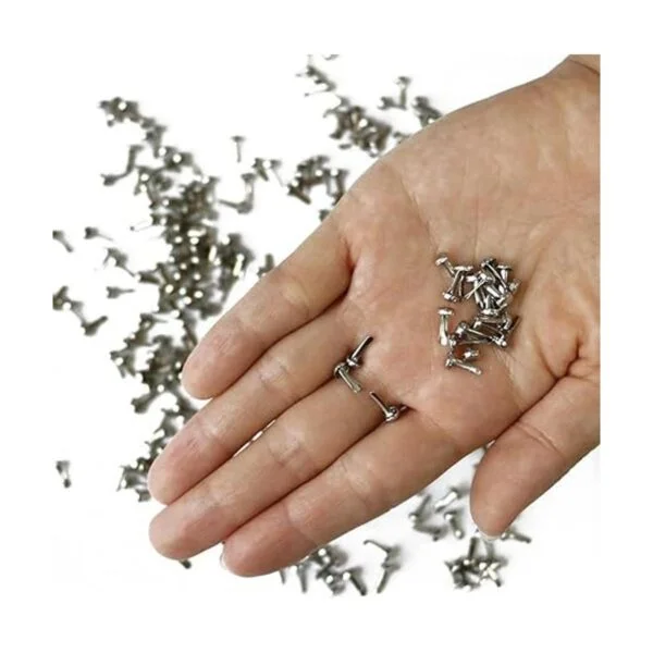 Yeyi 200 piezas de metal plateado mini sujetador de papel_3