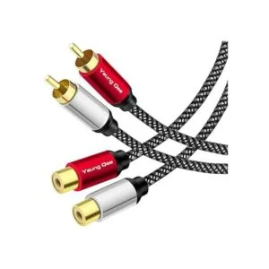 Yeung Qee 2 RCA macho a 2RCA hembra Cable de extensión de_2