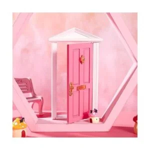 Yardwe 1 mini puerta de madera en miniatura mueble de