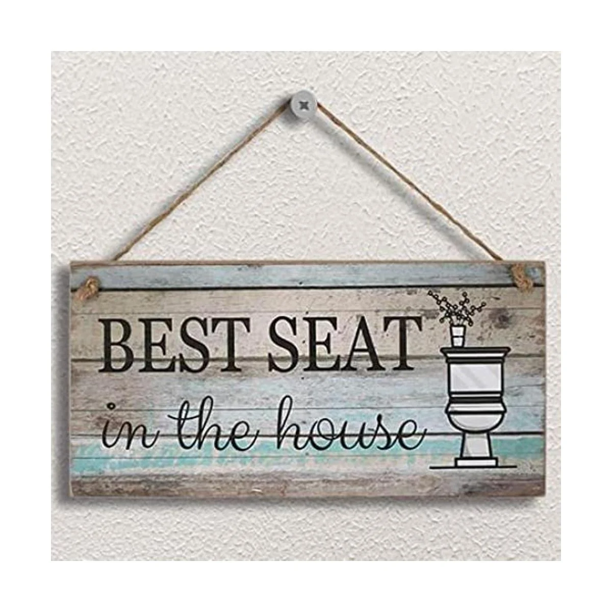 Yankario Divertido letrero de decoración de pared de baño_1