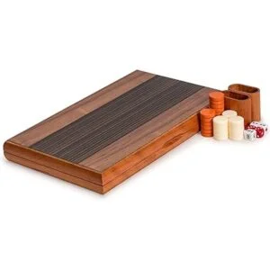 Yellow Mountain Imports Juego de juego de backgammon con_3