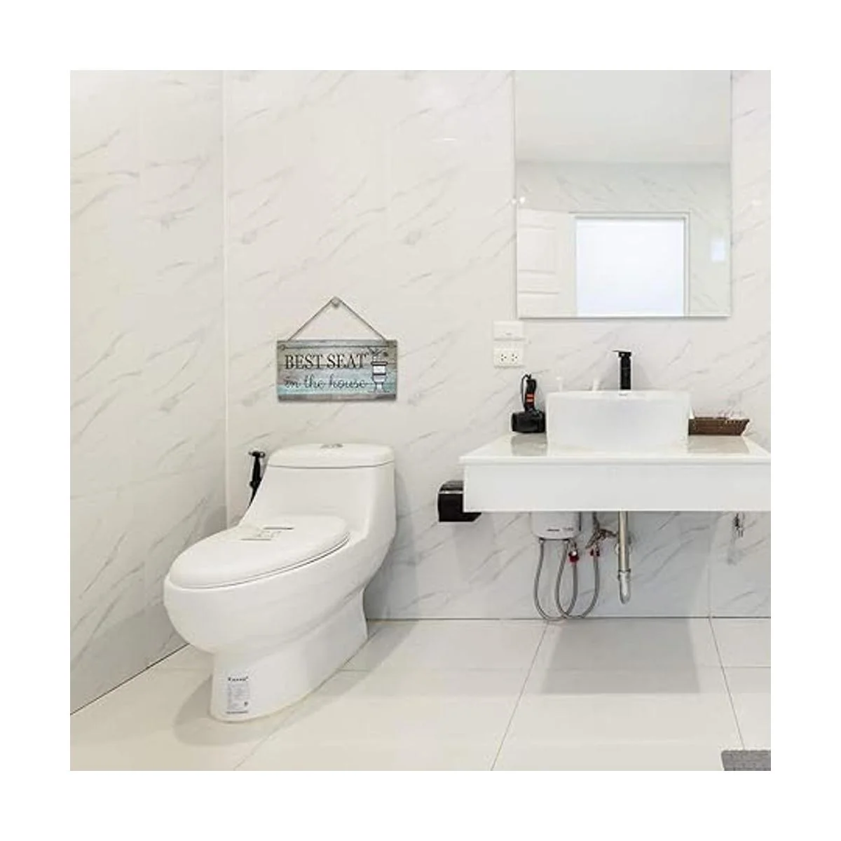 Yankario Divertido letrero de decoración de pared de baño_4