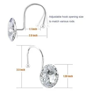 Yapicoco 12 ganchos para cortina de ducha para baño_2