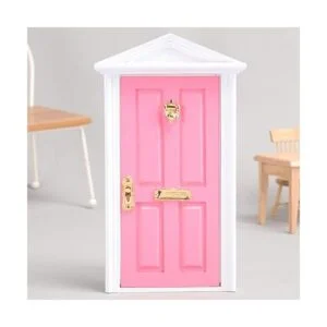 Yardwe 1 mini puerta de madera en miniatura mueble de