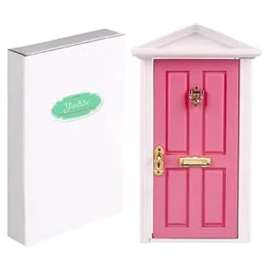 Yardwe 1 mini puerta de madera en miniatura mueble de