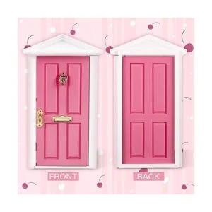 Yardwe 1 mini puerta de madera en miniatura mueble de