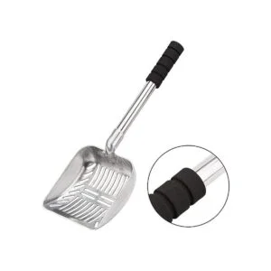 Yangbaga Cuchara de arena de metal para gatos con pala