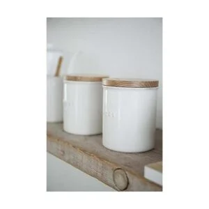 Yamazaki Home Tosca Recipiente de cerámica Organizador