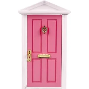 Yardwe 1 mini puerta de madera en miniatura mueble de