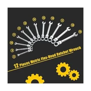 Yashong Juego de llaves de trinquete de cabeza flexible