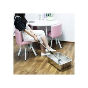 Yangbaga Cuchara de arena de metal para gatos con pala