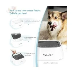 Yalanle Bol de agua para perro sin derrames alimentador_4