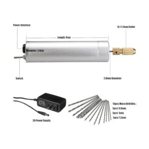 Yakamoz Mini taladro portátil de mano de aluminio micro