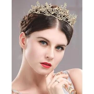 Yean boda corona y tiara flor novia princesa Reina corona_4