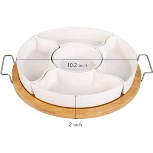 Yarlung Platos de cerámica divididos de 10 pulgadas con