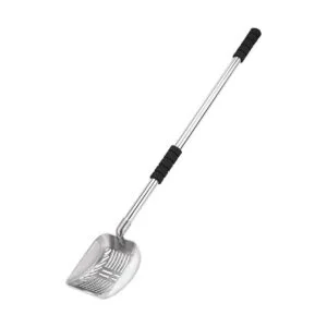 Yangbaga Cuchara de arena de metal para gatos con pala