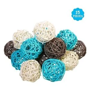 Yaomiao 15 piezas de bolas de ratán decorativas para_2