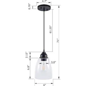 YaoKuem Lámpara de techo colgante luces de techo_2