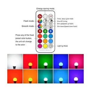 Yangcsl Bombillas LED equivalentes a 70 W bombilla RGB_2