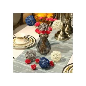 Yaomiao 6 bolas de mimbre de ratán decorativas para