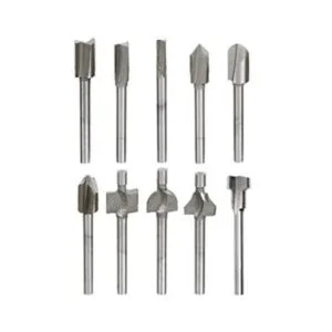 Yakamoz 10 piezas 18 Shank TitanioCoated Router Bit Set