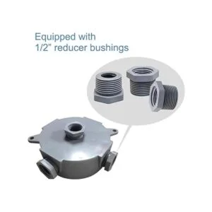 YXXTECH Caja de toma eléctrica redonda resistente a la_5