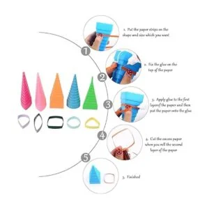 YURROAD Kit de herramientas de Quilling de papel tiras de