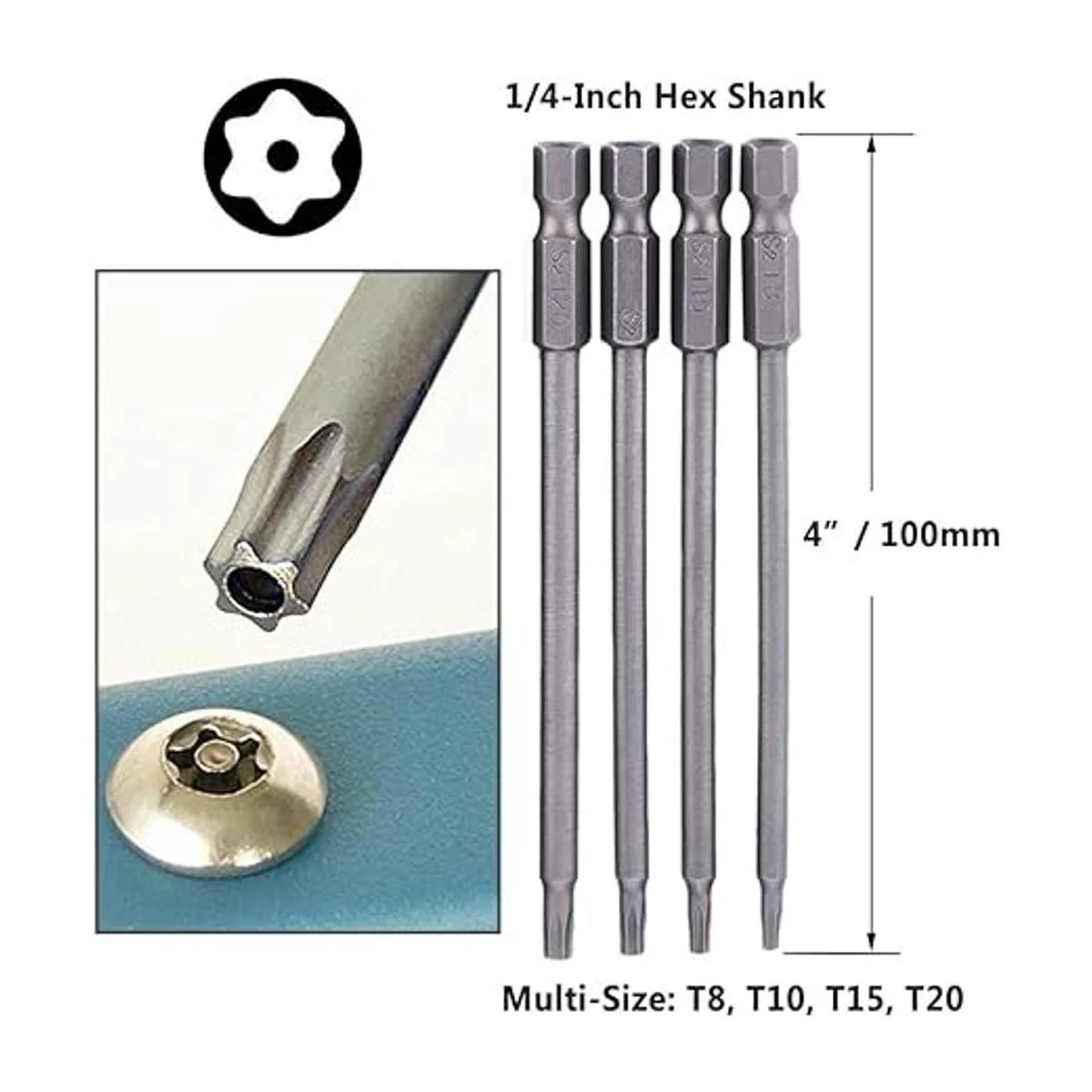 Yakamoz 16Pcs 4in1 Multi Long Magnetic Screwdriver Bit Set