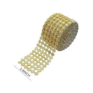 YYaaloa Crafts Rollo de cinta de malla de cristal de