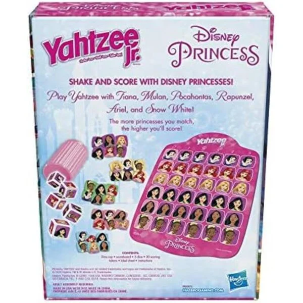 Yahtzee Jr. Disney Princess Edition Juego de mesa para_3