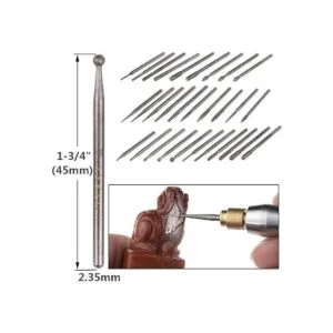 Yakamoz Juego de 30 piezas de fresas de diamante con