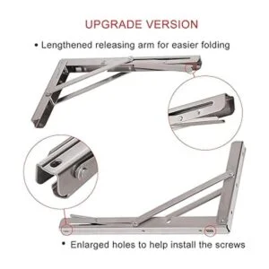 YUMORE Soportes plegables de 12 pulgadas carga máxima_2