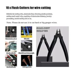 YaeCCC Paquete de 10 cortadores de alambre alicates de