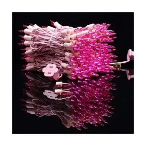 YULETIME Luces LED rosas de Navidad con cable rosa 66_2