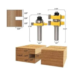 Yakamoz Juego de puntas de fresado para lengua y ranura_2