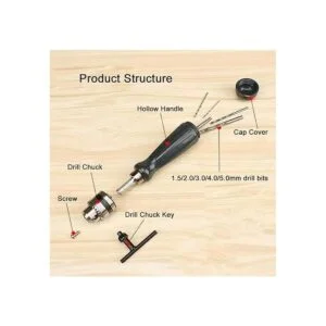 YYGJ Juego de brocas manuales 7 en 1 con llave de