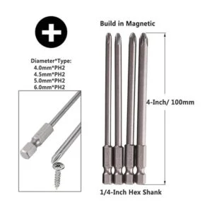 Yakamoz 16Pcs 4in1 Multi Long Magnetic Screwdriver Bit Set