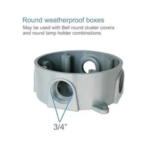 YXXTECH Caja de toma eléctrica redonda resistente a la_3