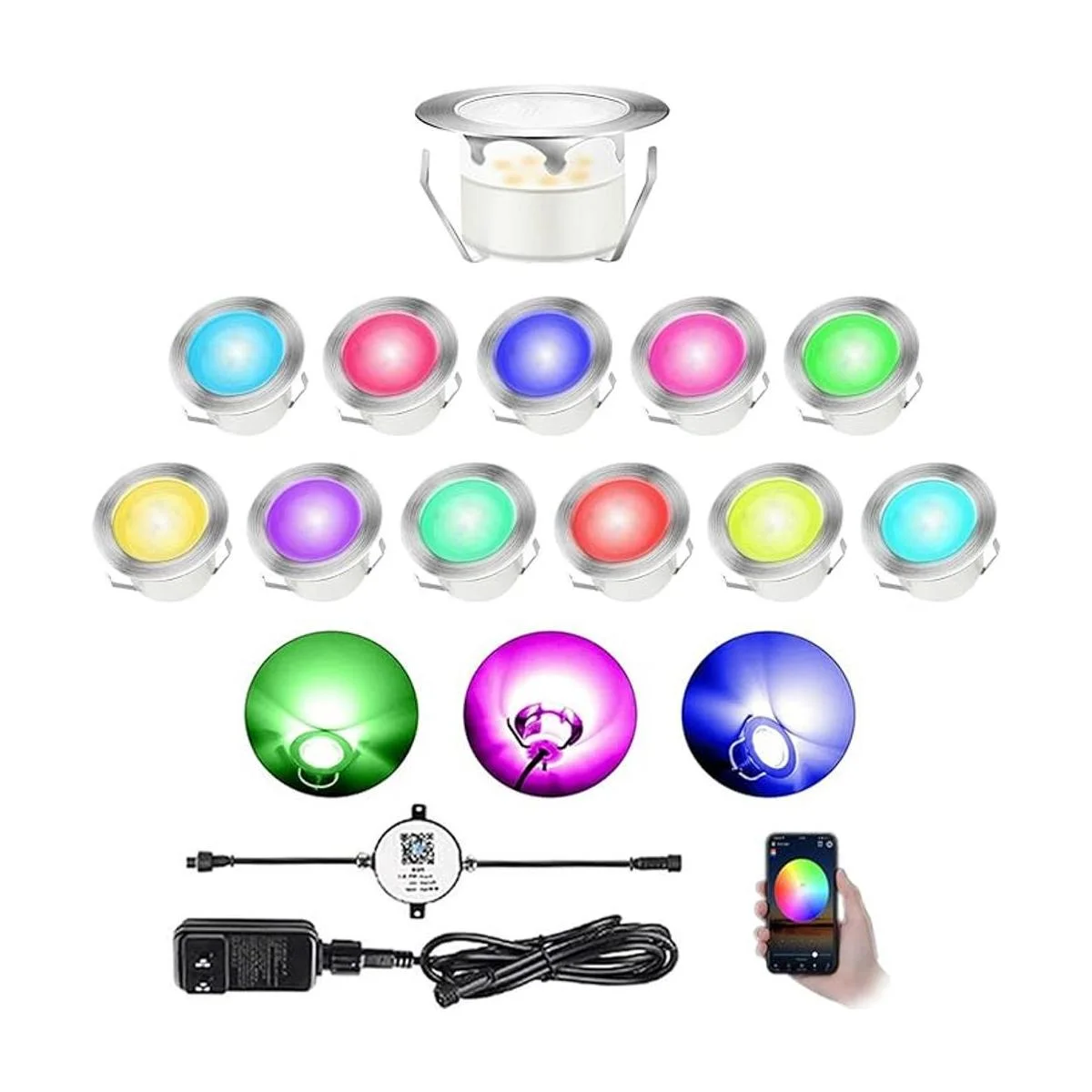 YZGWZLD Kit de luces LED para cubierta 12 piezas de 1.78_1