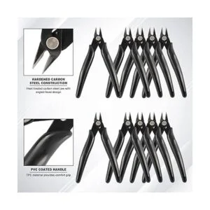 YaeCCC Paquete de 10 cortadores de alambre alicates de