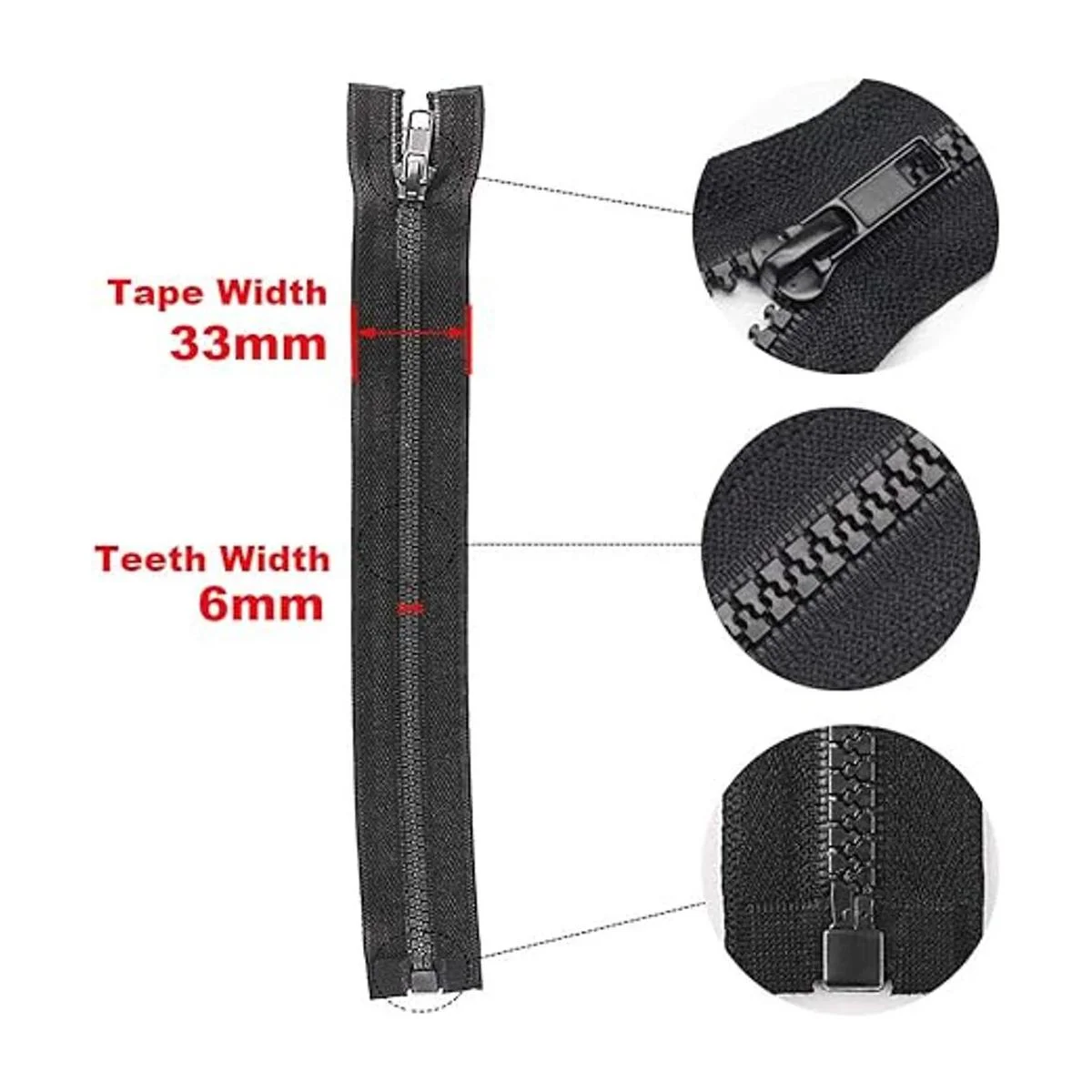 YaHoGa 2 cremalleras separadas 5 de 10 pulgadas para_3