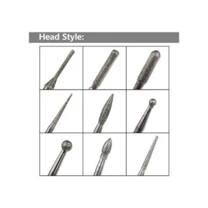 Yakamoz Juego de 30 piezas de fresas de diamante con