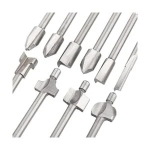 Yakamoz 10 piezas 18 Shank TitanioCoated Router Bit Set