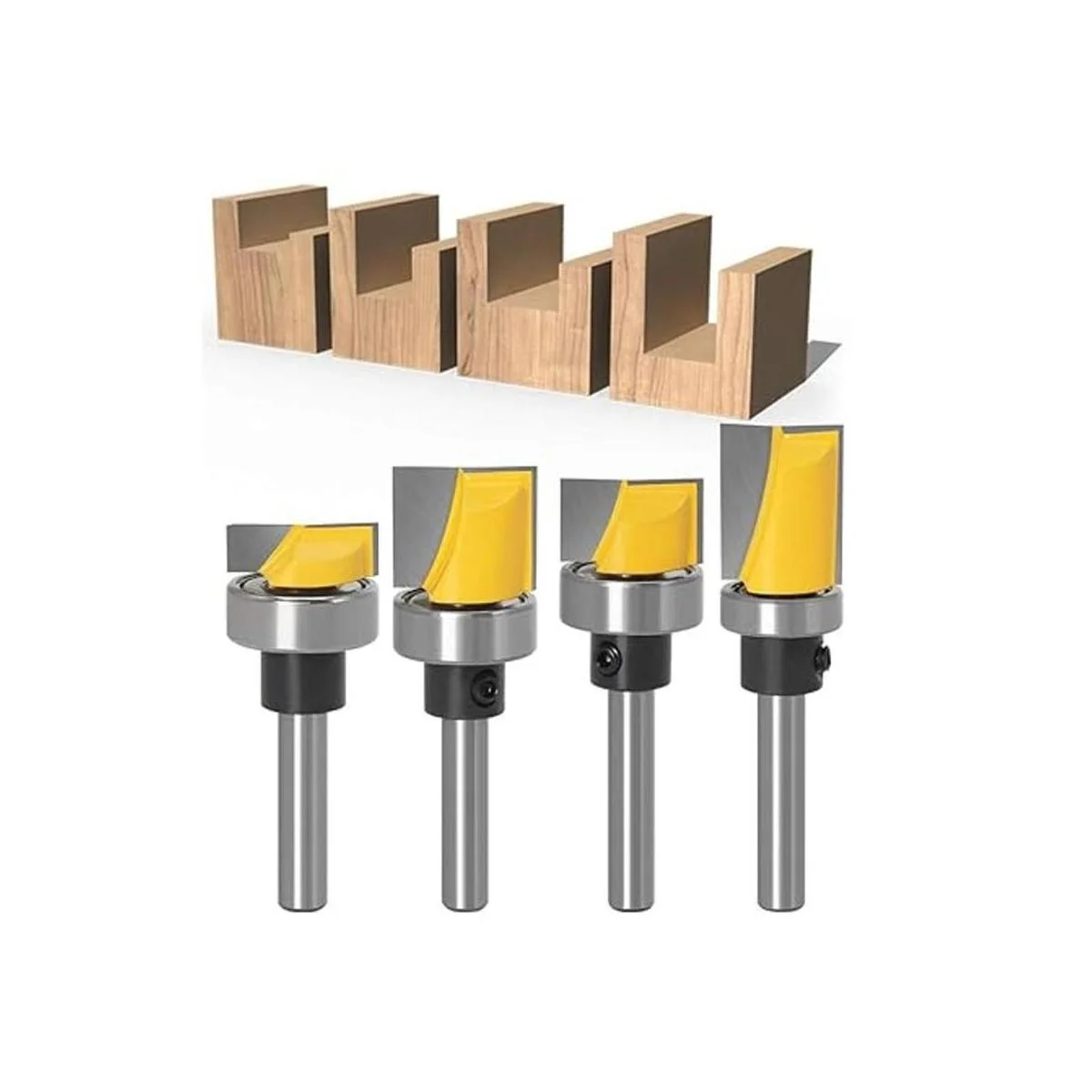 Yakamoz Juego de 4 brocas para fresado de madera con