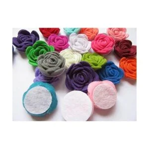 YYCRAFT Paquete de 20 apliques 4D con flores de fieltro de_2