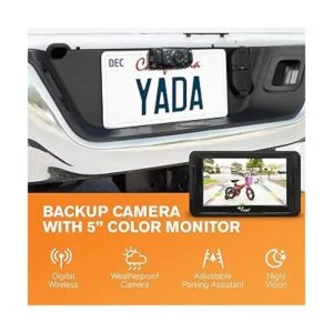 Yada Cámara de respaldo inalámbrica para automóvil con_2