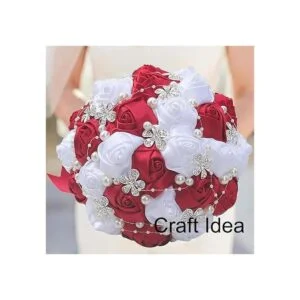 YYCRAFT Paquete de 20 rosas de satén de 2 pulgadas ramo_6