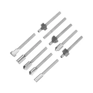 Yakamoz 10 piezas 18 Shank TitanioCoated Router Bit Set