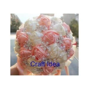 YYCRAFT Paquete de 20 rosas de satén de 2 pulgadas ramo_5