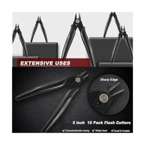 YaeCCC Paquete de 10 cortadores de alambre alicates de